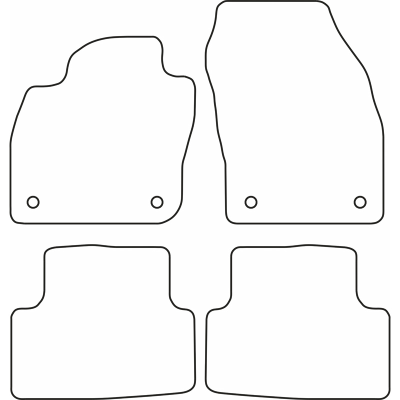 Set car mats  Volkswagen T-Cross 2019-