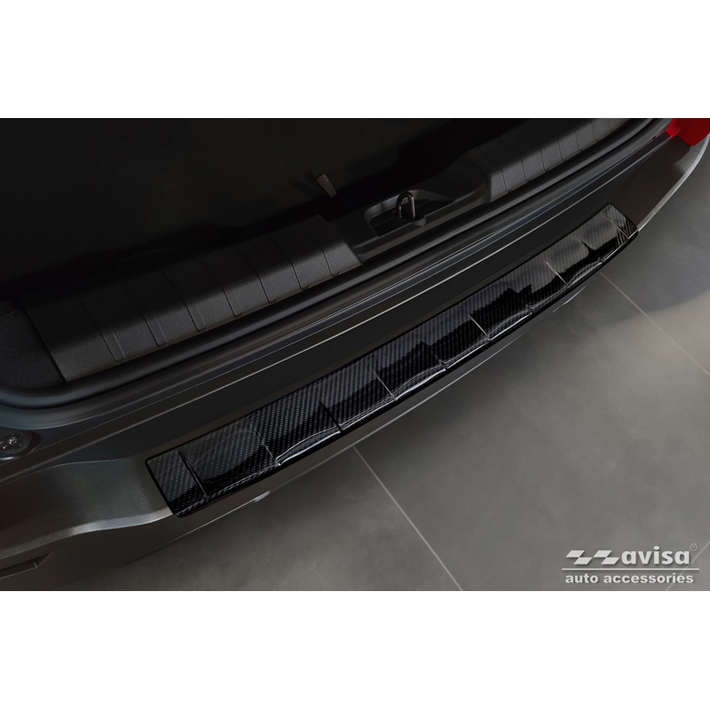 Echt 3D Carbon Achterbumperprotector  Jeep Avenger + e-Hybrid & EV 2023- 'Ribs'