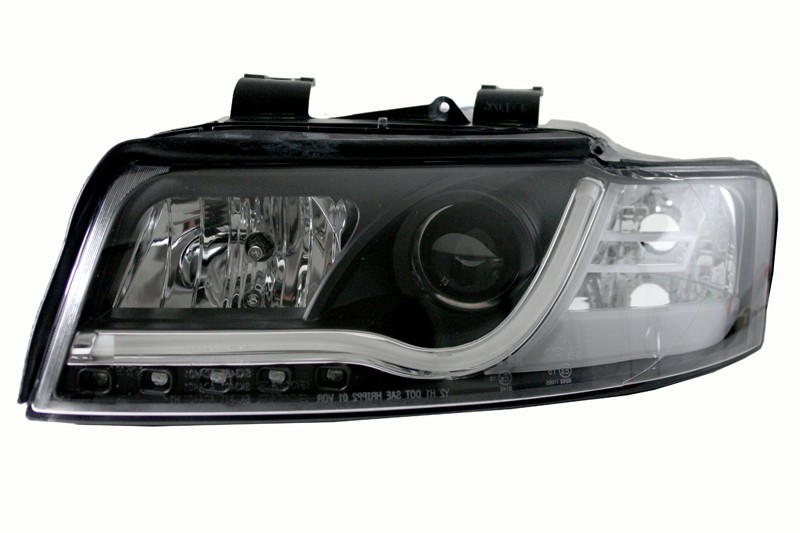 Headlights Audi A4 8E 01-04 Tube Light LED black