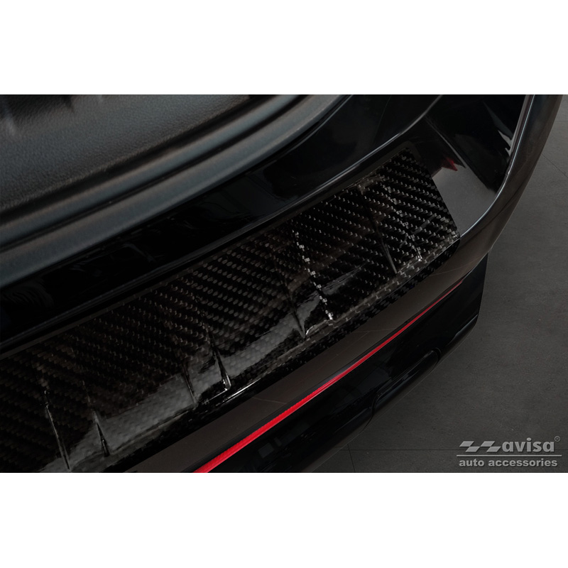 Real 3D Carbon Rear bumper protector  BMW X1 U11 / U11 xLine 2022- 'Ribs'