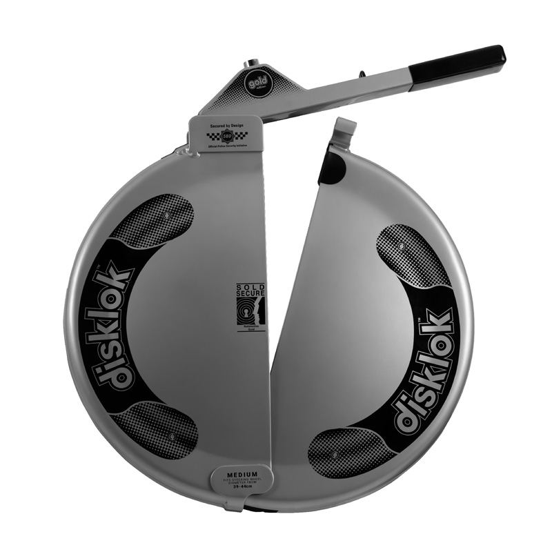 Disklok Steering Wheel Lock 'Gold Edition' - Size Medium - 39-44cm - Silver - SCM MP-03 approved