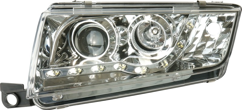 Koplampen Skoda Fabia 00-04 DRL look Devil Eyes chroom