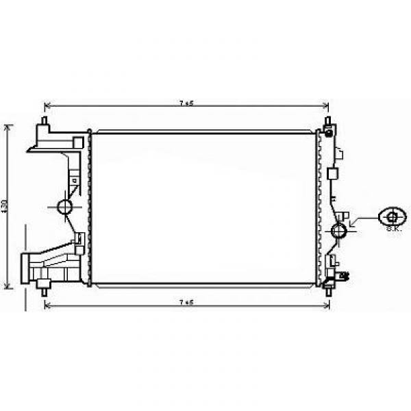 Radiator OPEL ASTRA J 09->> 580x395x15