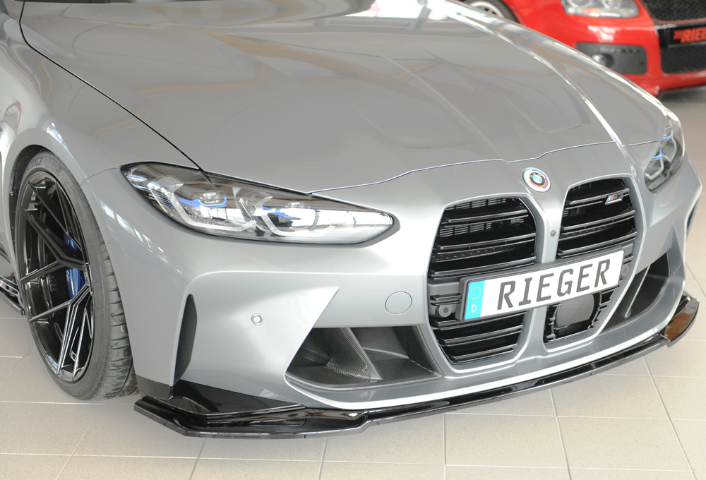Voorspoiler BMW 3-series G80 M3 03.21-  glans zwart