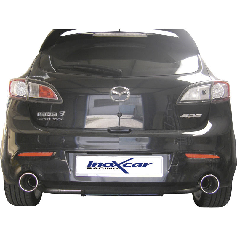 100% Inox Double Sport Exhaust  Mazda 3 2.3Di MPS (260HP) 2010- Left/Right 120mm Mega