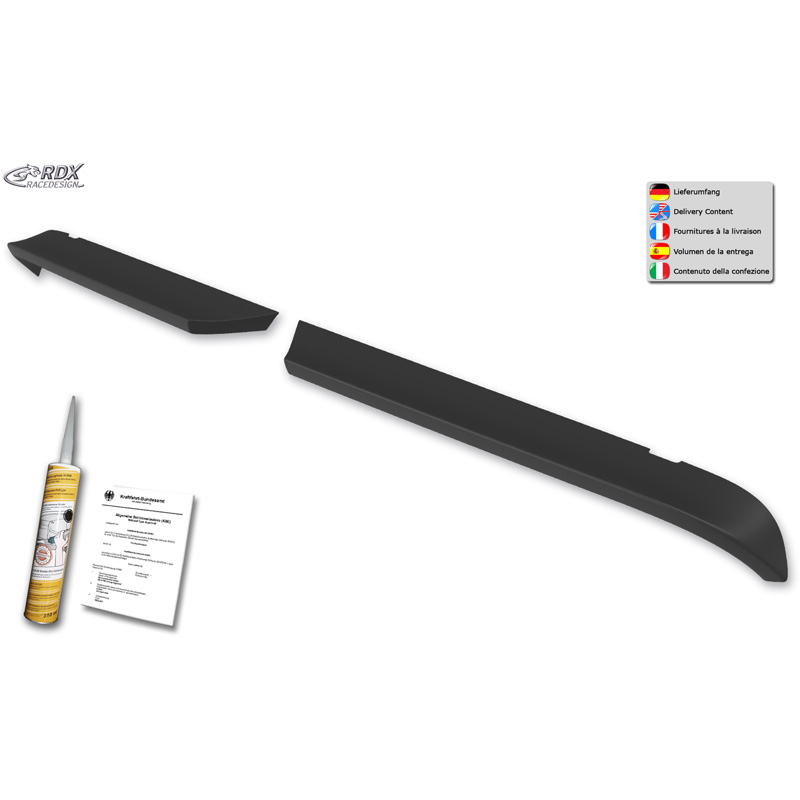 Dakspoiler  Volkswagen Crafter (H1) & MAN TGE (H1) 2017- (met 2 achterdeuren) (PU)