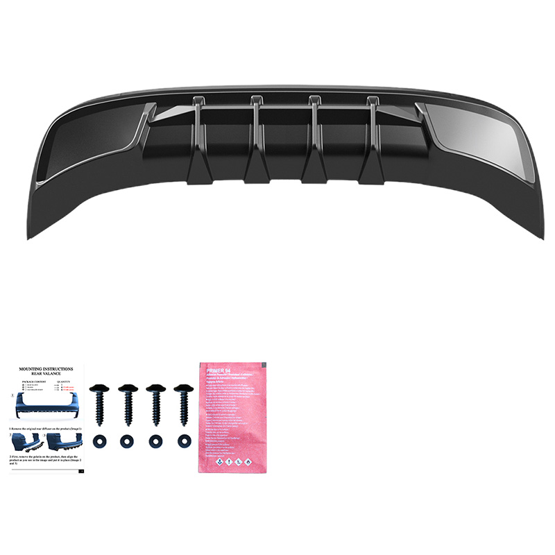 Oneway Rear Diffuser  Skoda Kodiaq I (NS7) Sportline 2017-2024 - Gloss black