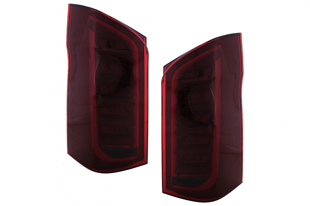 Full LED Taillights Smoke suitable for Mercedes V-Class W447 (2014-2019) Single Rear Door with Dynamic Sequential Turning Lights