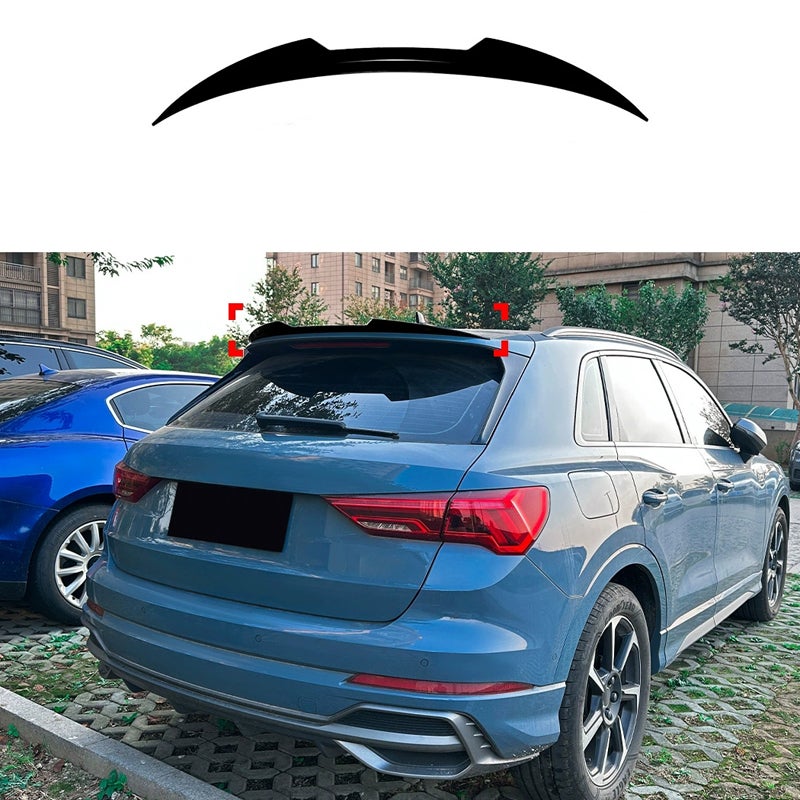 Roof spoiler (Spoiler Cap)  Audi Q3 (F3B) 2019-2025 (ABS Glossy Black)