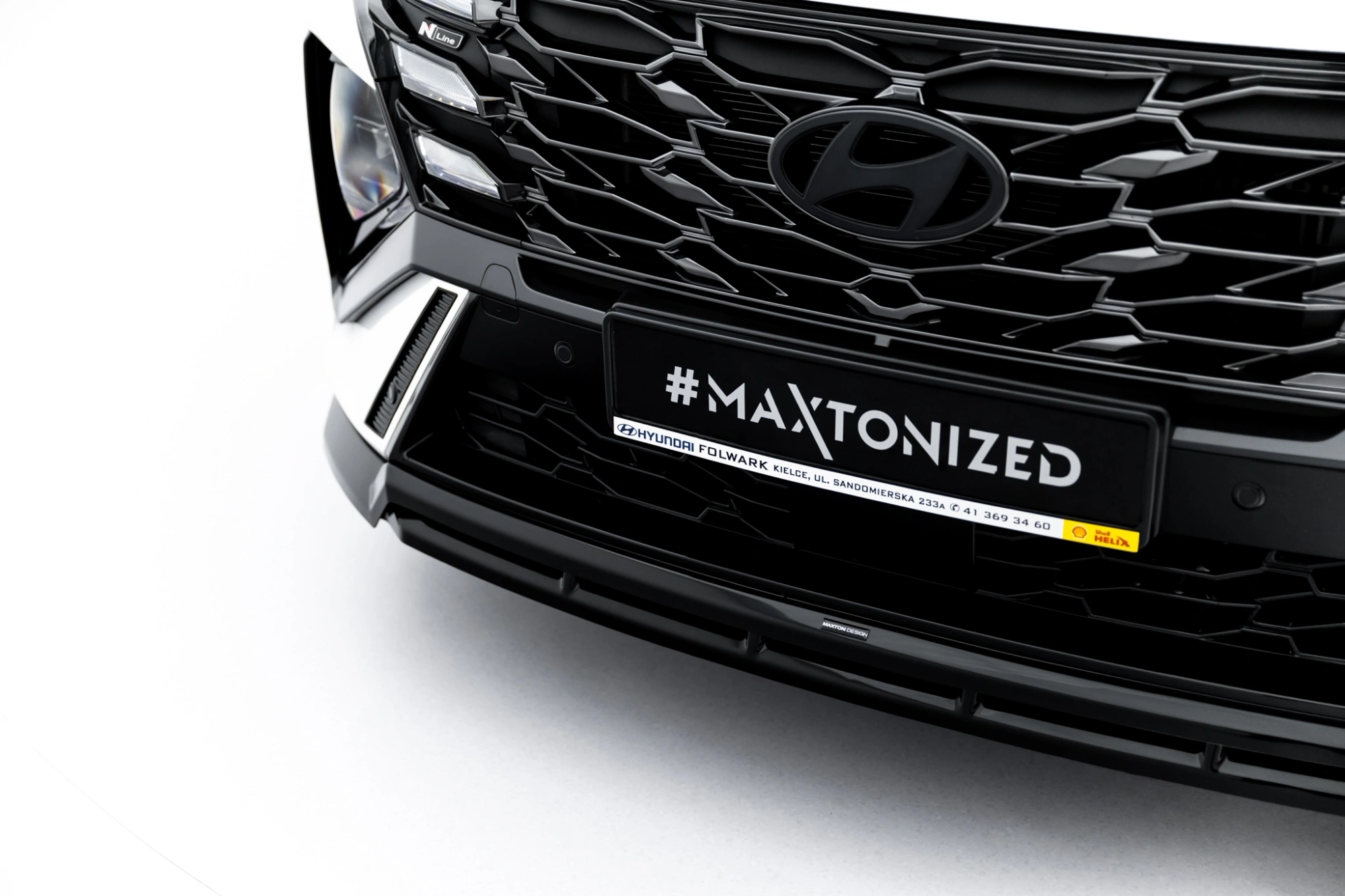 Voorspoiler Hyundai Tucson N-Line Mk4 Facelift Glans Zwart Maxton