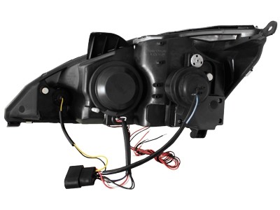 Koplampen Ford Focus 01-04 Angel Eyes zwart