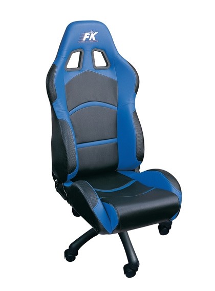 Bureau stoel zwart/blauw