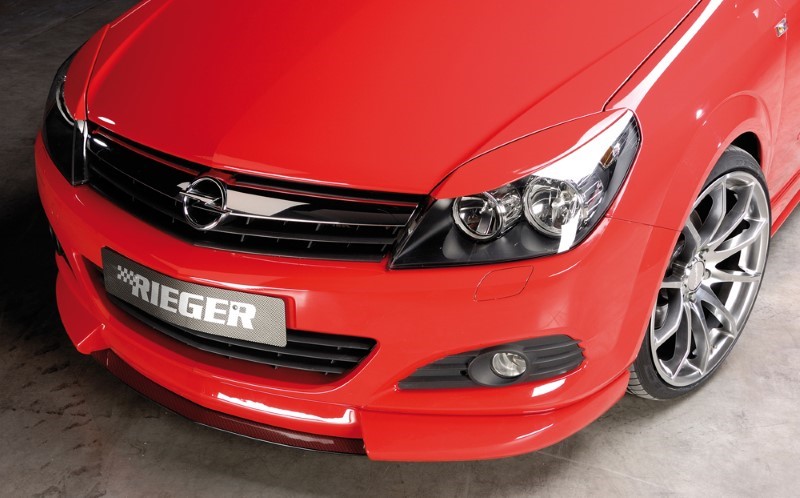 Spoilerzwaard Carbon voor Voorspoilerlip Opel Astra H GTC Rieger