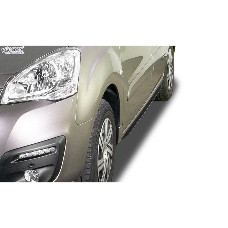 Side skirts 'Slim'  Citroën Berlingo (B9)/Peugeot Partner 2008-2018 (ABS glossy black)
