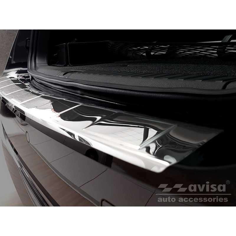 Chroom RVS Achterbumperprotector  Skoda Octavia IV Kombi 2020-2024 & FL 2024- (incl. RS, excl. Scout) 'Ribs'