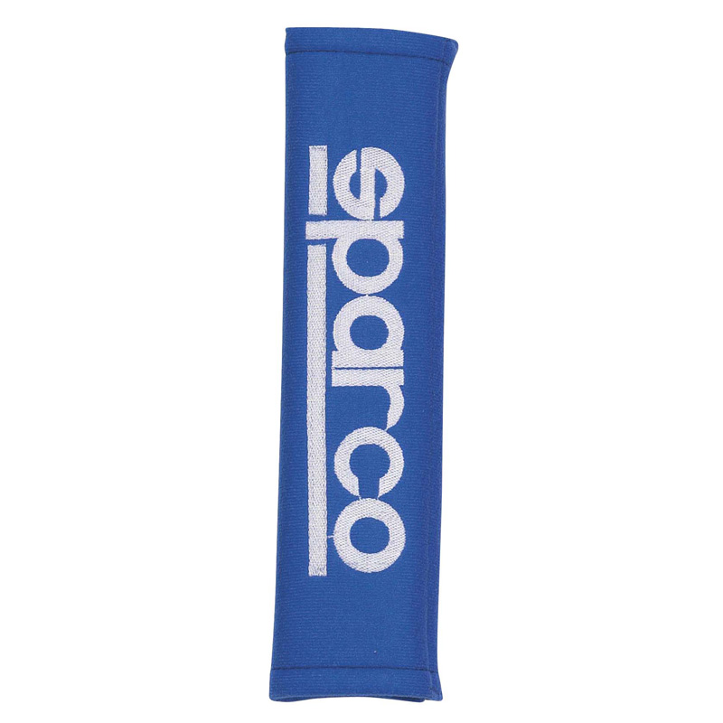 Sparco Seat Belt Pads GT - Blue + Logo - 2 pieces