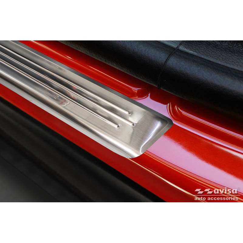 Inox door sill protectors  Fiat 600(e) (365_) 2023- - 'Lines' - 4-pieces