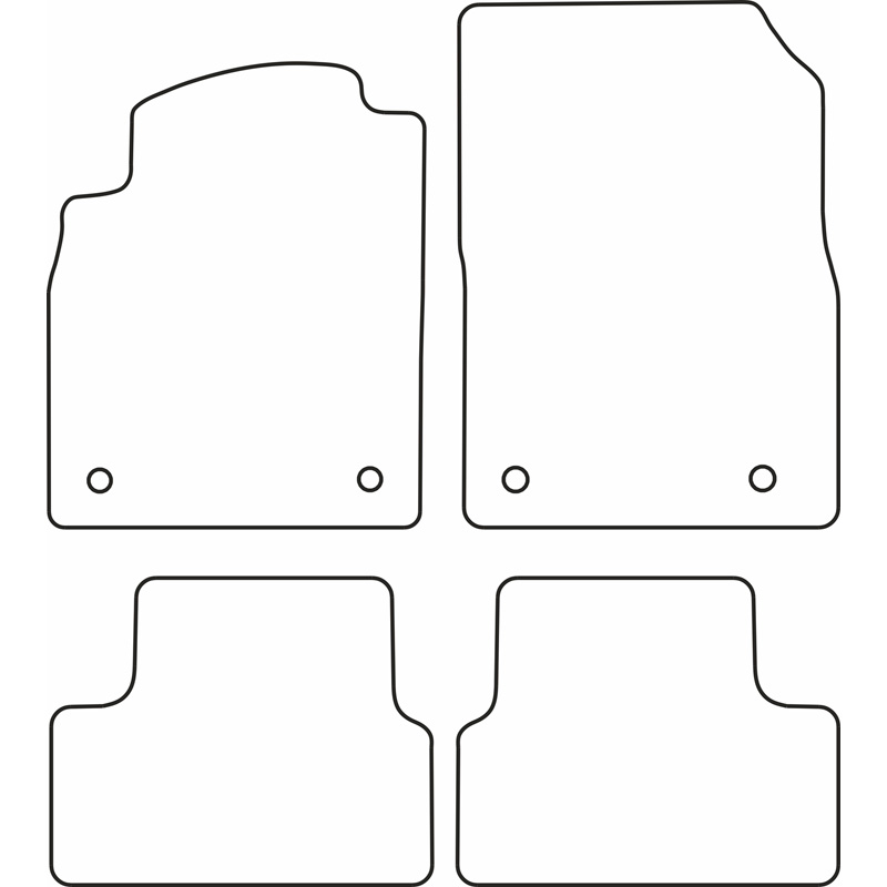 Set velour car mats  Opel Astra J & Cascada 2009-