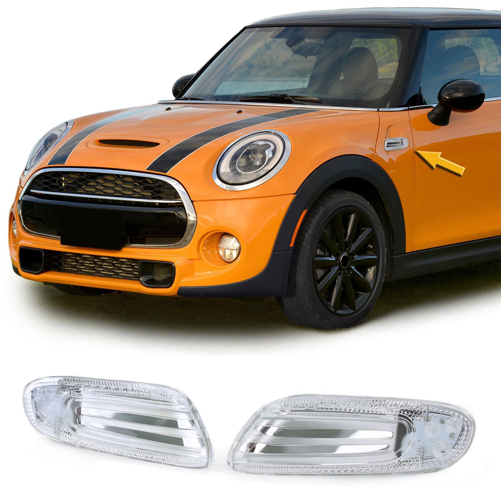 Knipperlichten Mini One/Cooper F55, F56, F57 LED Chroom
