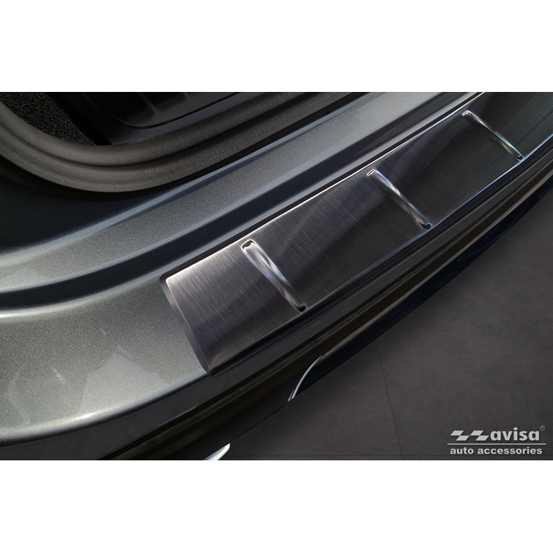 Black Stainless Steel Rear bumper protector  Mercedes GLE II (W167) Facelift excl. AMG 2023- 'Ribs'