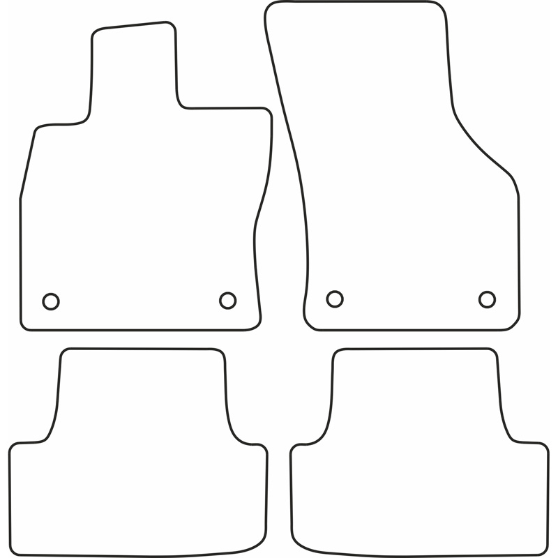 Set velour car mats  Volkswagen Golf VII 3/5-doors + Variant 2012- (incl. E-Golf)