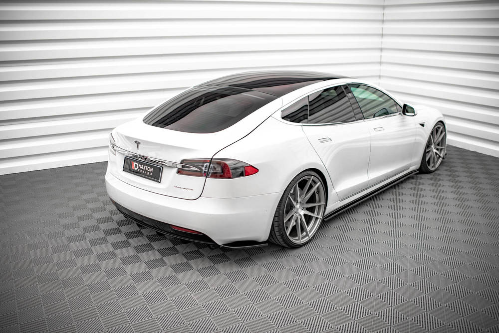 Zijskirts Tesla Model S Facelift Gloss-Black