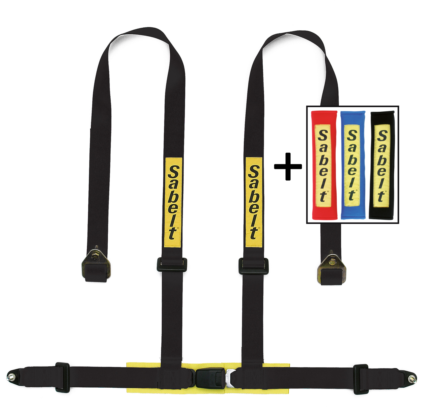 Sabelt Gordel 4 Punts Clubman Zwart 2 Inch ECE