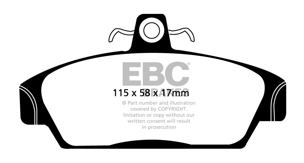 EBC Brakes ROVER Metro 1.4 90-95 Remblokken voorzijde greenstuff