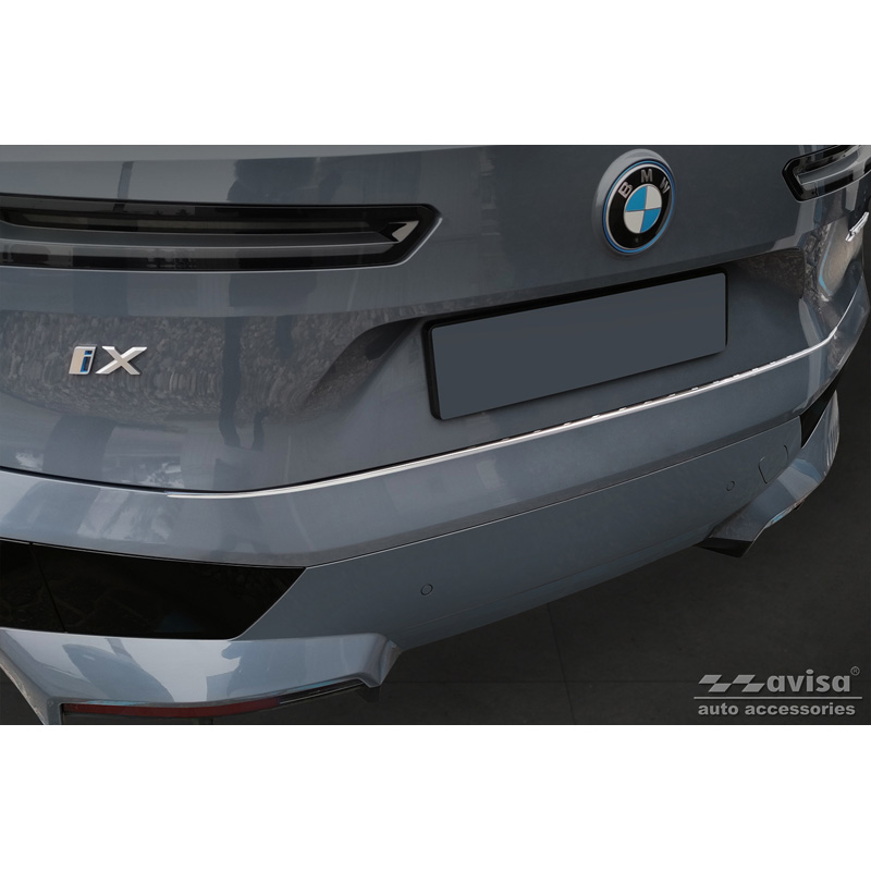 Stainless Steel Rear bumper protector  BMW iX (I20) 2021- 'Ribs'