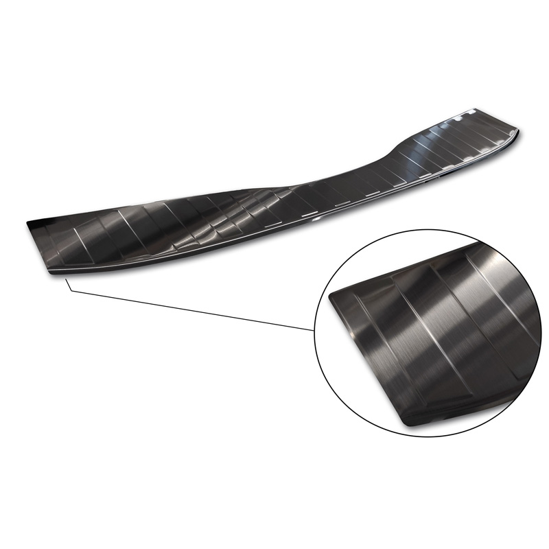 Black Stainless Steel Rear bumper protector  Ford Mondeo IV Wagon Facelift 2010-2014 'Ribs'