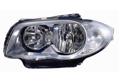 koplamp, H7+H1, elektr verstelb, rechts,-03/2009 BMW 1 serie E87