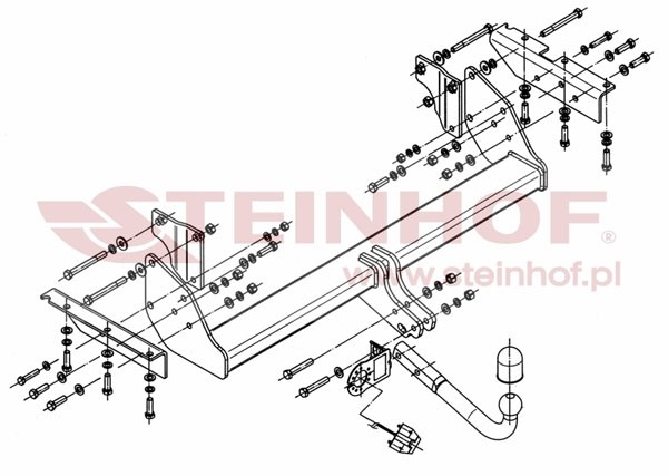 Trekhaak Mitsubishi Pajero (SWB / LWB) 02/2007-....