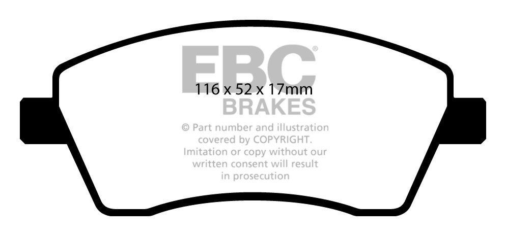 EBC Brakes DACIA Duster 1.5 TD (105) 2010-.. Remblokken voorzijd