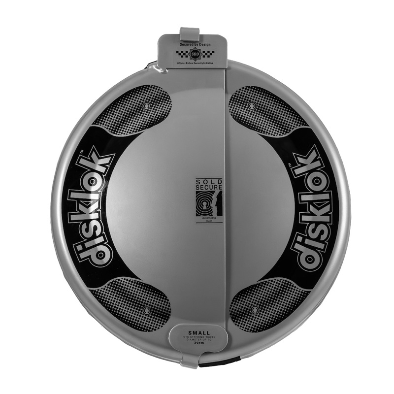 Disklok Steering Wheel Lock 'Gold Edition' - Size Small - 35-39cm - Silver - SCM MP-03 approved