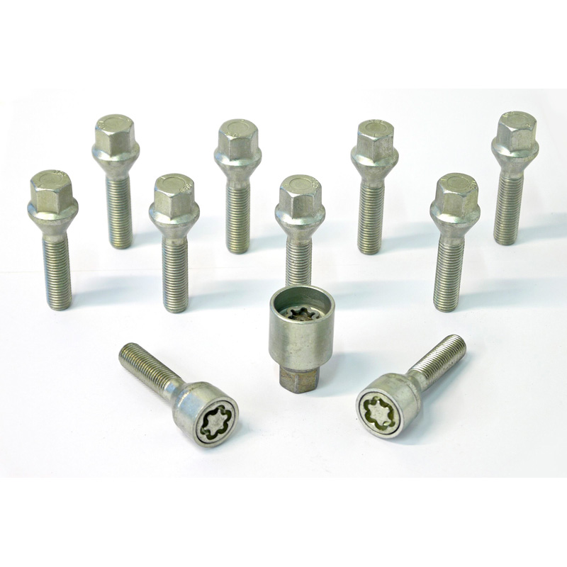 H&R Wheel bolt Set Taper-Head M12x1.50 - Length 43mm - 10 pcs. - incl. wheel-locks