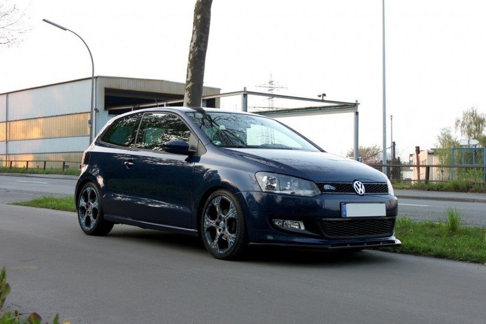 Voorspoiler VW Polo 6R Maxton Glans Zwart