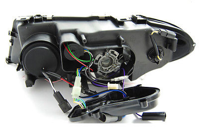 Headlights BMW E90/E91 Angel Eyes LED black