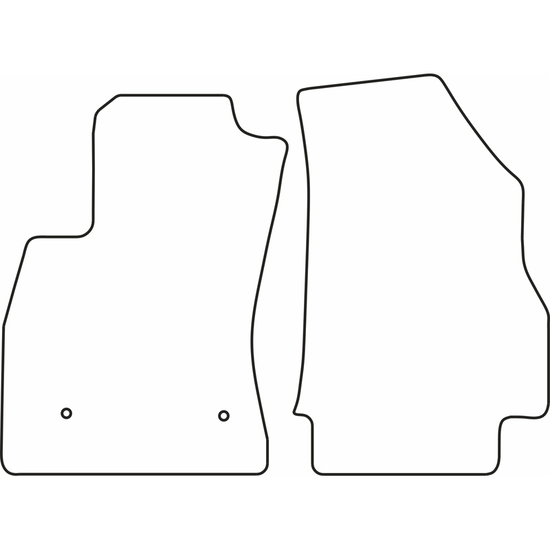 Set velour car mats  Opel Combo Van 2012- (only front)