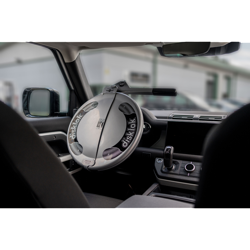 Disklok Steering Wheel Lock 'Gold Edition' - Size Medium - 39-44cm - Silver - SCM MP-03 approved