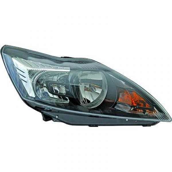 Koplamp links FOCUS 08-11 ZWART H1+H7