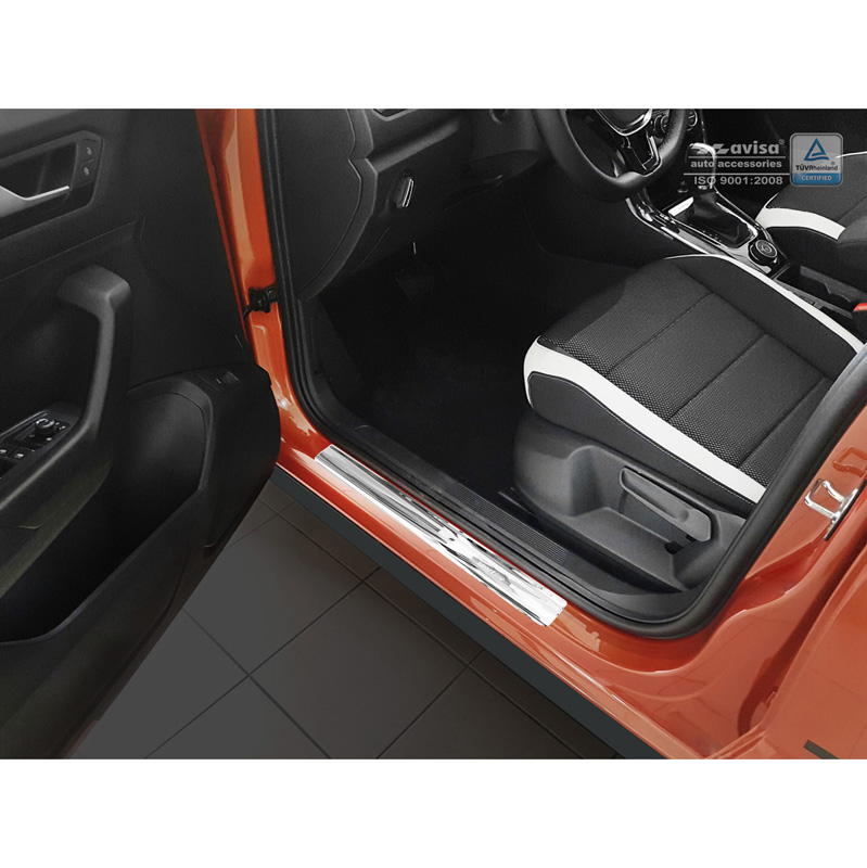 Inox door sill protectors  Volkswagen T-Roc 2017-2022 & Facelift 2022- - 'Sportline' - 4-pieces