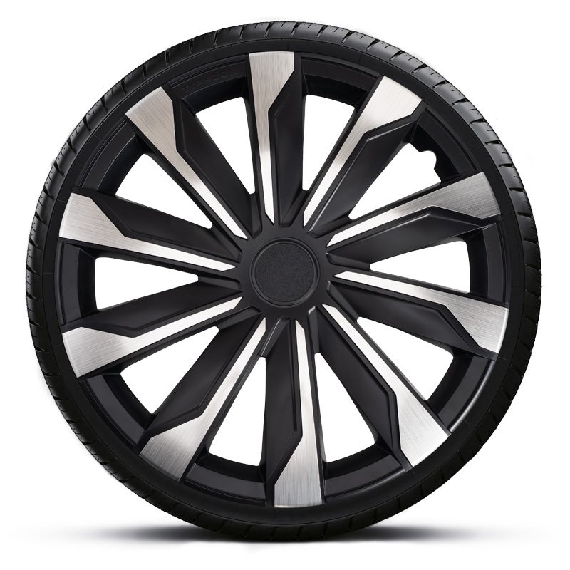 Set of 4 wheel covers Typhoon 14-inch alu/black