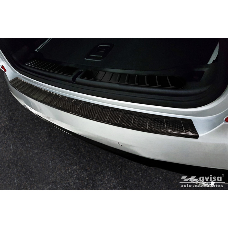 Echt 3D Carbon Achterbumperprotector  BMW X3 (G01) 2017-2021 & Facelift 2021- excl. M-Pakket 'Ribs'