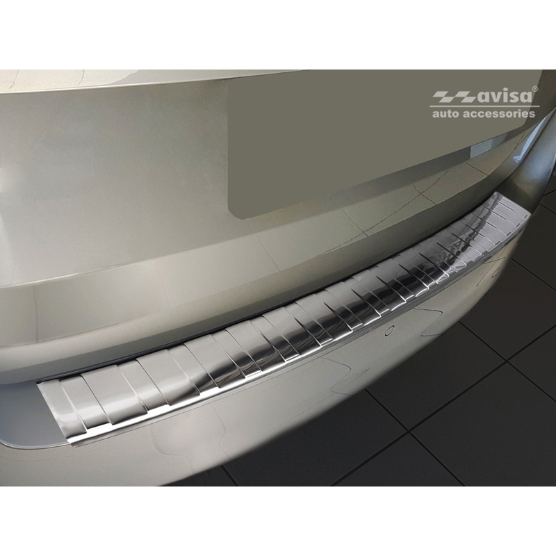 Stainless Steel Rear bumper protector  Skoda Fabia III Combi Facelift 2018- 'Ribs'