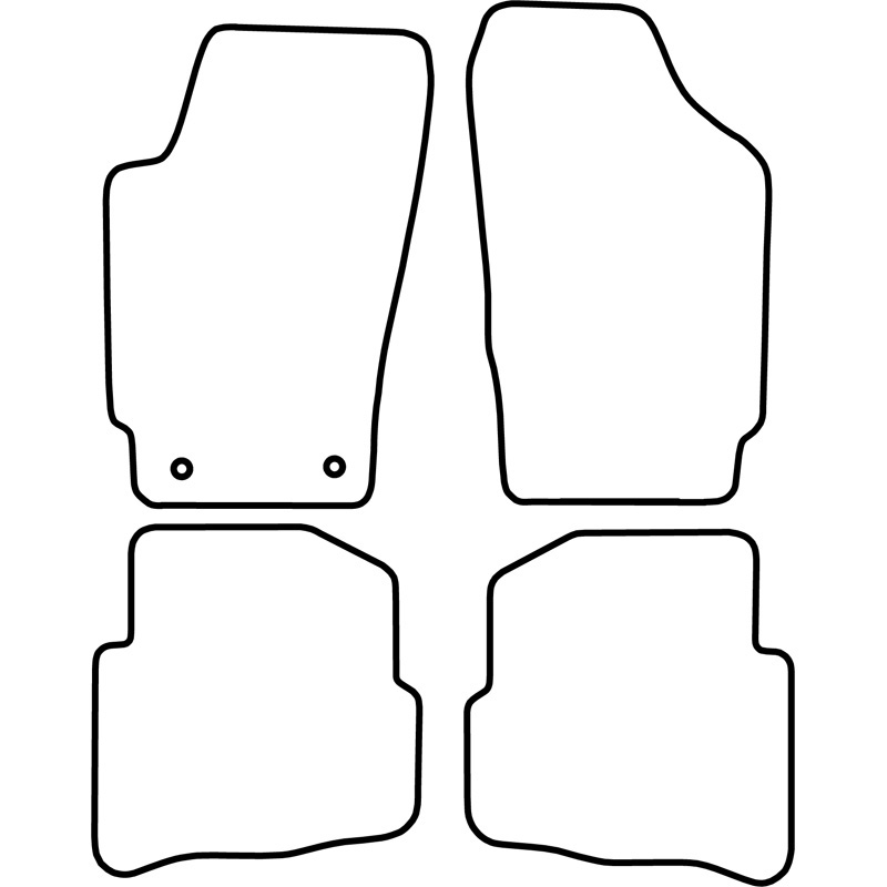 Set velour car mats  Volkswagen Fox 2007-