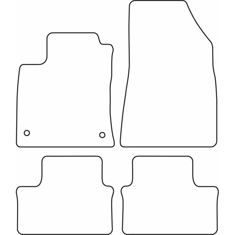 Set velour car mats  Renault Clio E 2019-