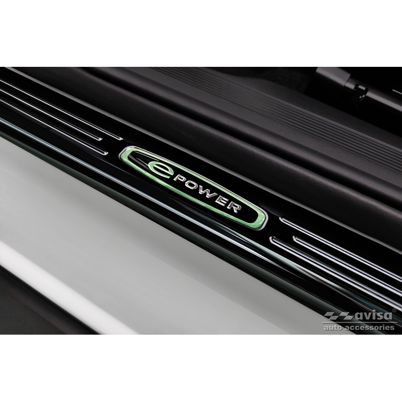 Zwart RVS Instaplijsten  Volkswagen ID.5 2021- 'E-Power' - 4-delig