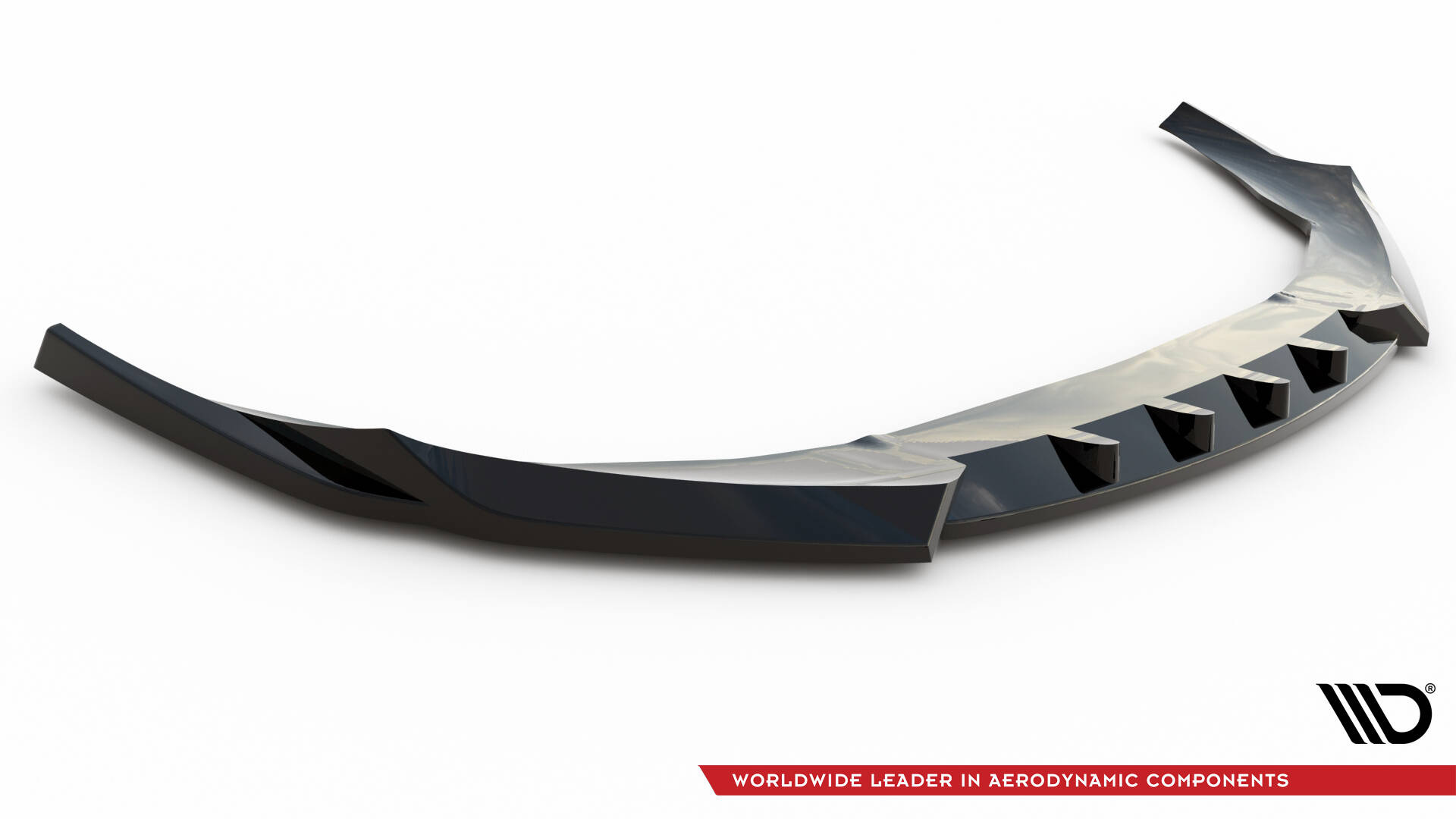 Voorspoiler V.1 Audi E-Tron GT & RS GT Maxton Glans Zwart