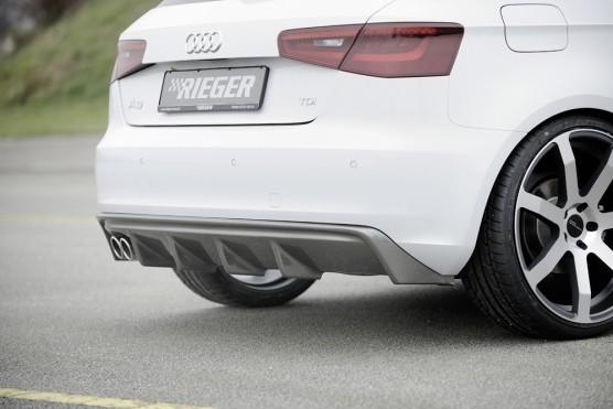 Achterbumper Diffusor Audi A3 8V 12-16 Rieger Carbon Look