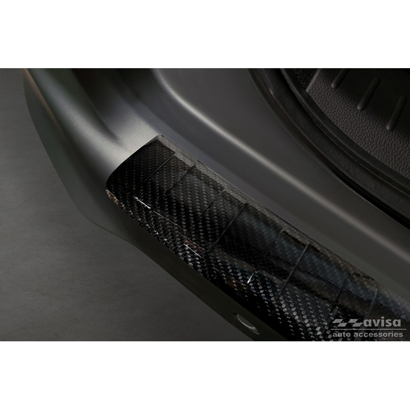 Real 3D Carbon Rear bumper protector  Honda Jazz Crosstar Hybrid 2020- 'Ribs'